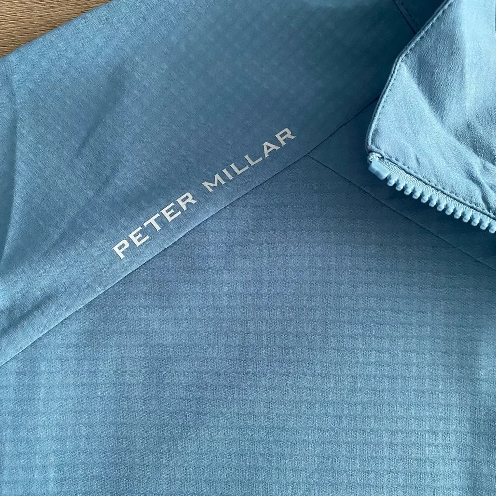 NWT PETER MILLAR‎ Golf Men’s Jacket Rainfall Blue MF23EZ25 Size XL - Picture 10 of 11